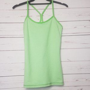 Lululemon Green Gingham Power Y Tank